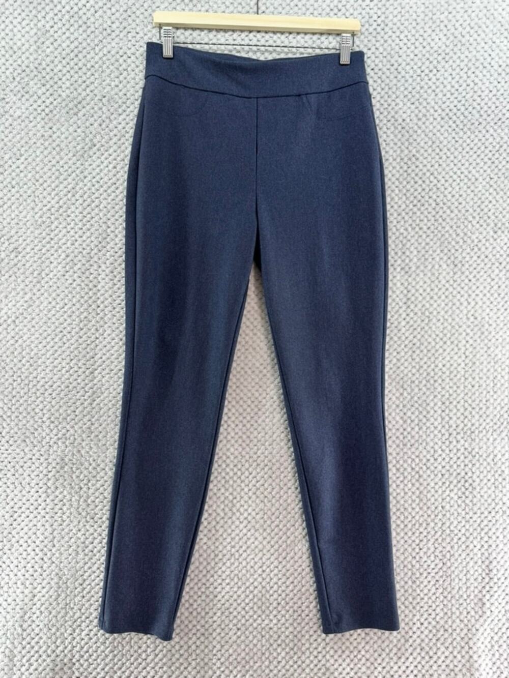 Honeylove EverReady Pants Womens L Blue Pockets Mid Rise Interior Shaping Panel